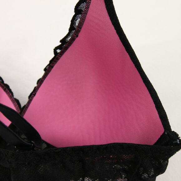 PINK Victoria's Secret Black Floral Lace Bra - Picture 6 of 9